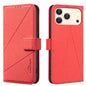 Geometric Pattern RFID Leather Phone Case, For iPhone 16e / 17e, For iPhone 17 Pro Max, For iPhone 17 Pro, For iPhone 17