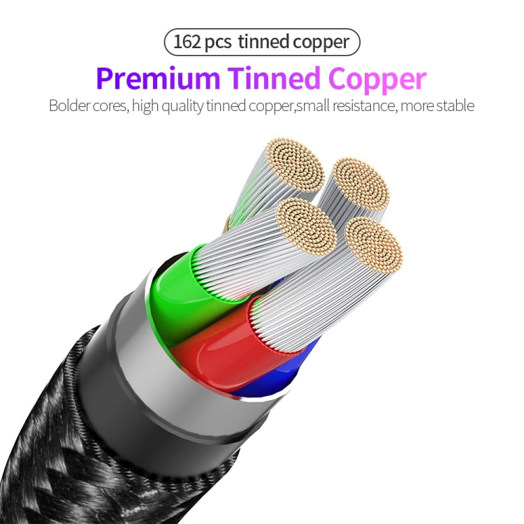 2.4A USB to Micro USB 180 Degree Rotating Elbow Charging Cable, 1.2m Micro USB, 2m Micro USB