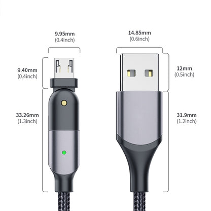2.4A USB to Micro USB 180 Degree Rotating Elbow Charging Cable, 1.2m Micro USB, 2m Micro USB