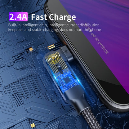 2.4A USB to Micro USB 180 Degree Rotating Elbow Charging Cable, 1.2m Micro USB, 2m Micro USB