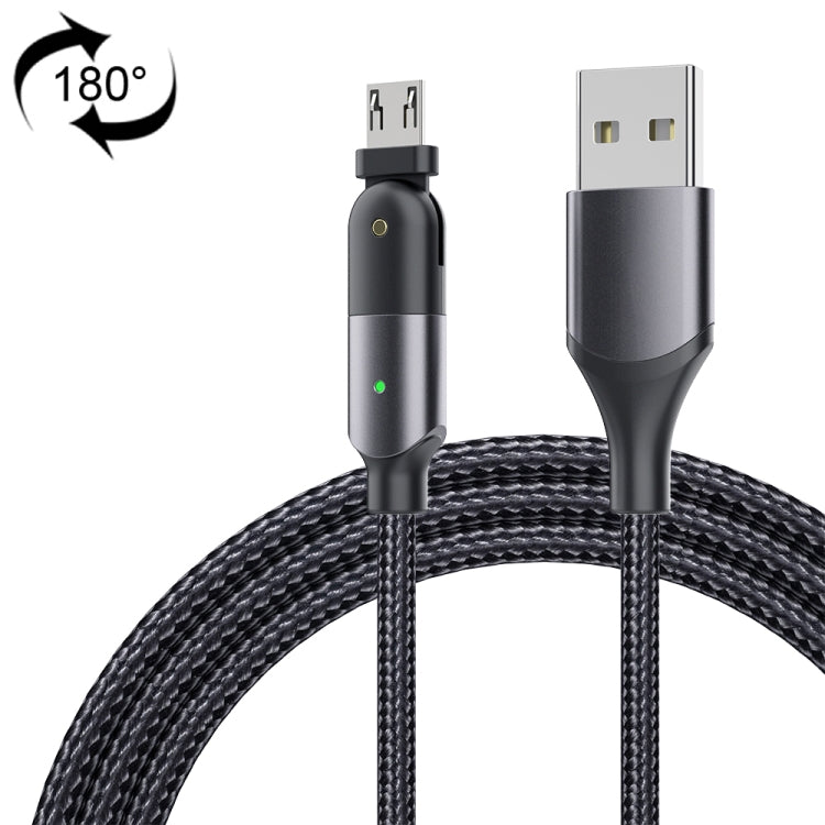2.4A USB to Micro USB 180 Degree Rotating Elbow Charging Cable, 1.2m Micro USB, 2m Micro USB