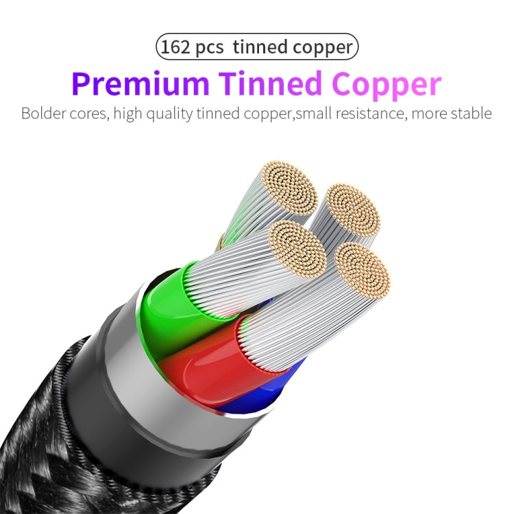 3A USB to USB-C / Type-C 180 Degree Rotating Elbow Charging Cable