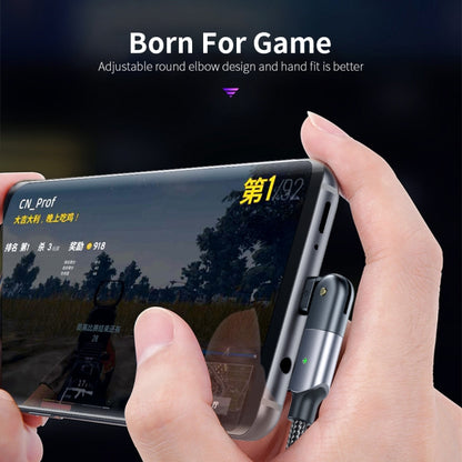 3A USB to USB-C / Type-C 180 Degree Rotating Elbow Charging Cable