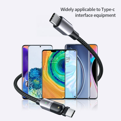 60W 3A USB-C / Type-C to Type-C 180 Degree Rotating Elbow Fast Charging Cable, 1.2m 60W PD, 2m 60W PD