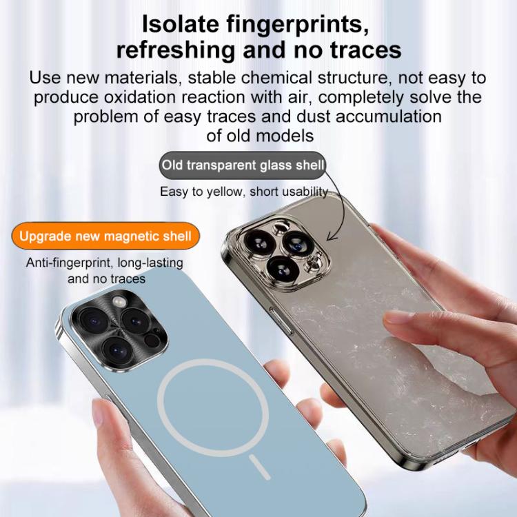 Metal Mens Acrylic PC Thin Circle MagSafe Phone Case, For iPhone 15, For iPhone 14, For iPhone 14 Pro, For iPhone 14 Pro Max, For iPhone 13 Pro Max, For iPhone 13 Pro