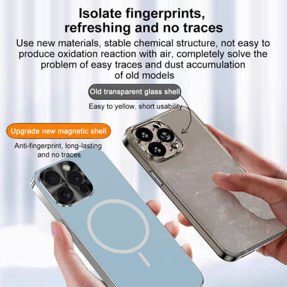Metal Mens Acrylic PC Thin Circle MagSafe Phone Case, For iPhone 15, For iPhone 14, For iPhone 14 Pro, For iPhone 14 Pro Max, For iPhone 13 Pro Max, For iPhone 13 Pro