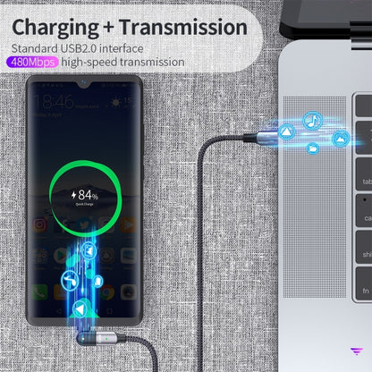 100W 5A USB-C / Type-C to Type-C 180 Degree Rotating Elbow Fast Charging Cable, 1.2m 100W PD