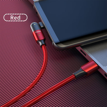 100W 5A USB-C / Type-C to Type-C 180 Degree Rotating Elbow Fast Charging Cable, 1.2m 100W PD