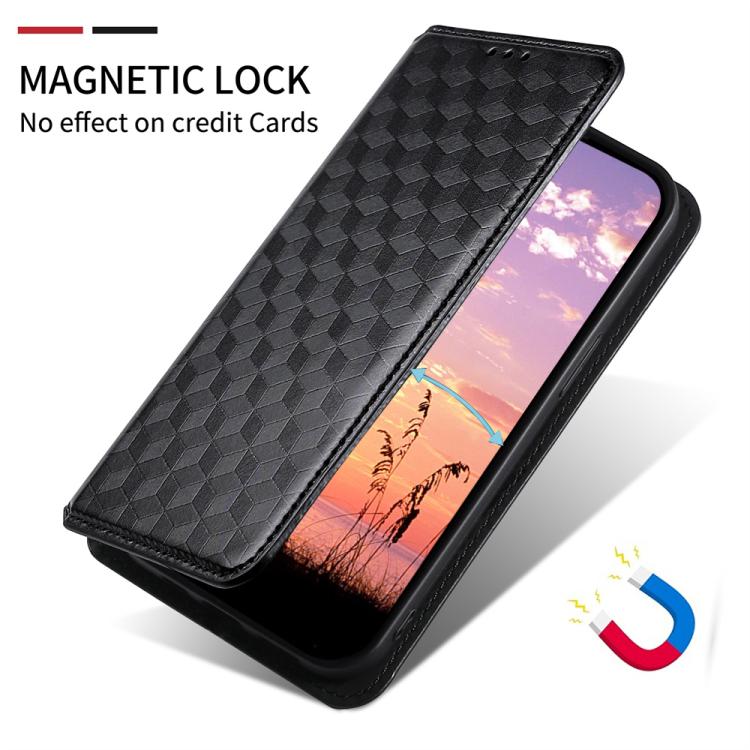 Cubic Grid Texture Flip Leather Phone Case, For iPhone 17e / 16e, For iPhone 17 Pro Max, For iPhone 17 Pro, For iPhone Air