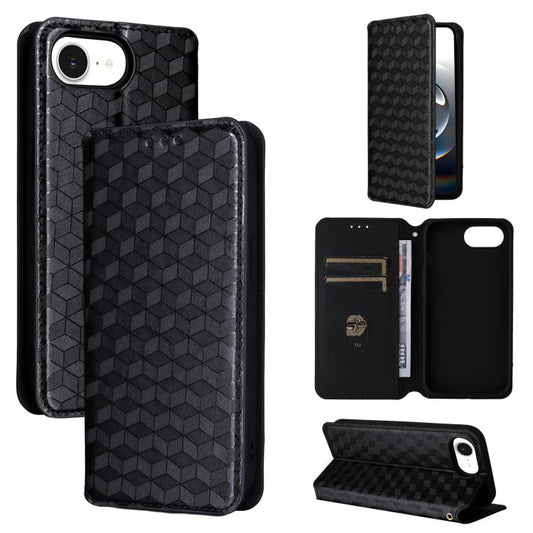 Cubic Grid Texture Flip Leather Phone Case, For iPhone 17e / 16e, For iPhone 17 Pro Max, For iPhone 17 Pro, For iPhone Air