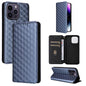 Cubic Grid Texture Flip Leather Phone Case