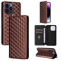 Cubic Grid Texture Flip Leather Phone Case
