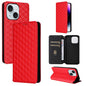Cubic Grid Texture Flip Leather Phone Case