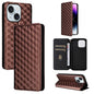 Cubic Grid Texture Flip Leather Phone Case