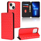 Cubic Grid Texture Flip Leather Phone Case
