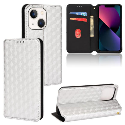 Cubic Grid Texture Flip Leather Phone Case