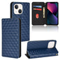 Cubic Grid Texture Flip Leather Phone Case