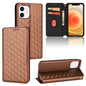 Cubic Grid Texture Flip Leather Phone Case