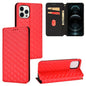 Cubic Grid Texture Flip Leather Phone Case
