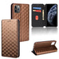 Cubic Grid Texture Flip Leather Phone Case