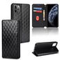 Cubic Grid Texture Flip Leather Phone Case