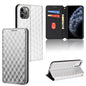 Cubic Grid Texture Flip Leather Phone Case