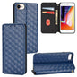 Cubic Grid Texture Flip Leather Phone Case