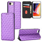 Cubic Grid Texture Flip Leather Phone Case