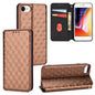 Cubic Grid Texture Flip Leather Phone Case