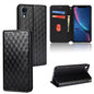 Cubic Grid Texture Flip Leather Phone Case
