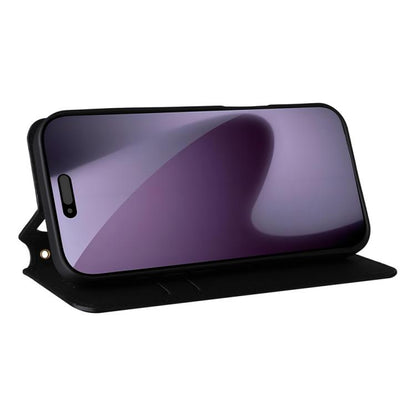 Cubic Grid Texture Flip Leather Phone Case