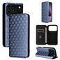 Cubic Grid Texture Flip Leather Phone Case