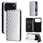 Cubic Grid Texture Flip Leather Phone Case