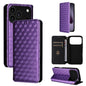 Cubic Grid Texture Flip Leather Phone Case