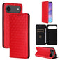 Cubic Grid Texture Flip Leather Phone Case
