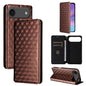 Cubic Grid Texture Flip Leather Phone Case