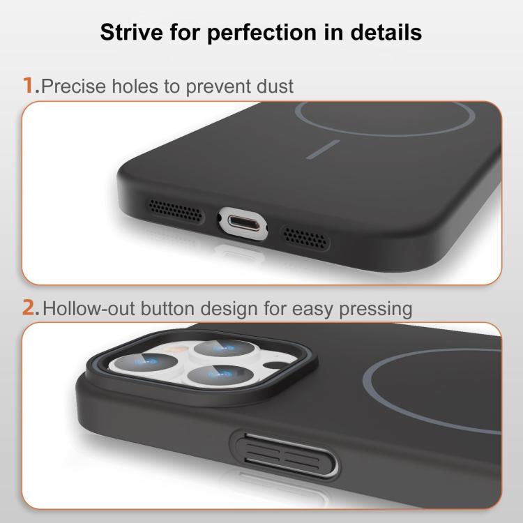 Thin Circle PC Injection MagSafe Phone Case, For iPhone 16 Plus, For iPhone 16, For iPhone 15 Pro Max