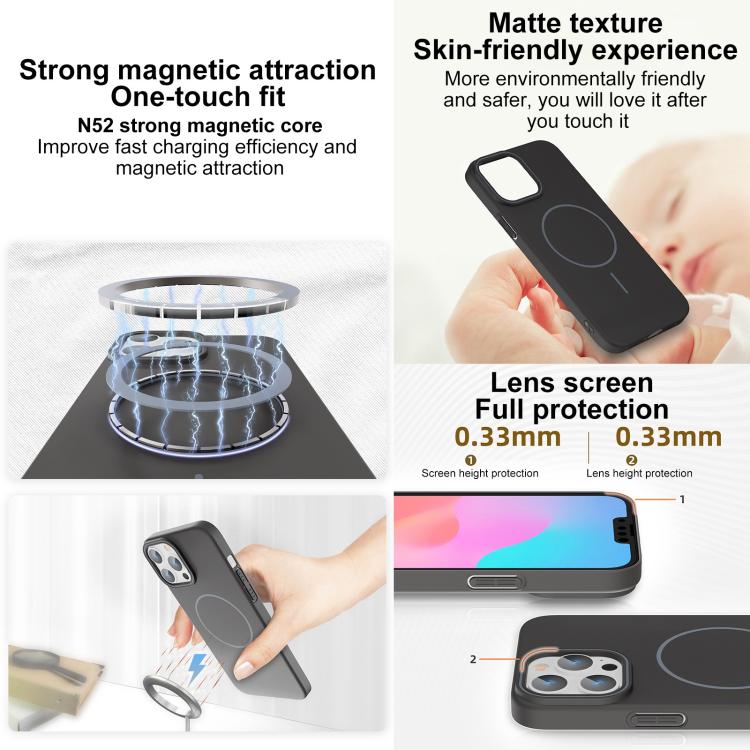 Thin Circle PC Injection MagSafe Phone Case, For iPhone 16 Plus, For iPhone 16, For iPhone 15 Pro Max