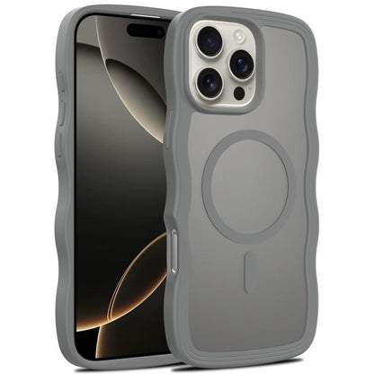 Skin Feel Wave Texture MagSafe Phone Case, For iPhone 17e / 16e, For iPhone 17, For iPhone Air, For iPhone 16 Pro Max