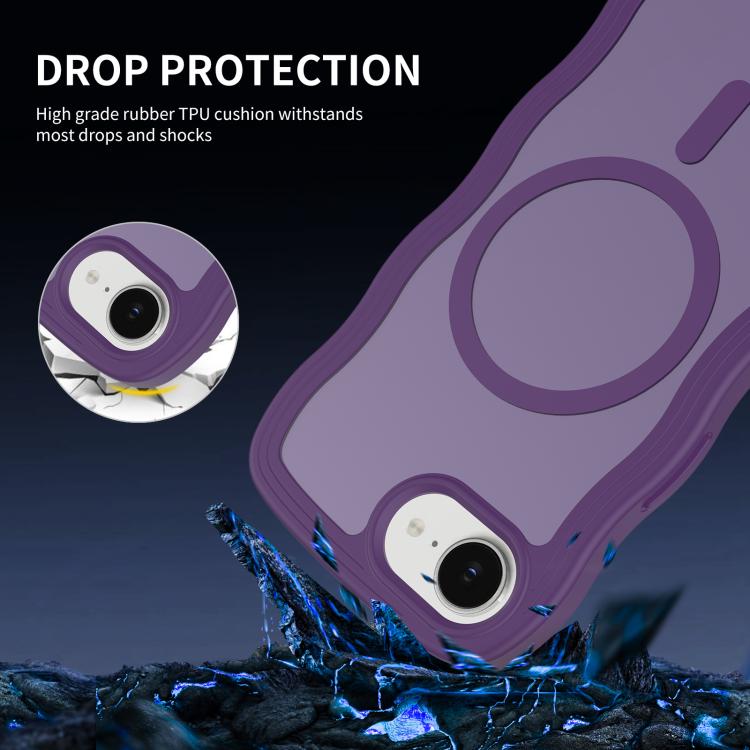 Skin Feel Wave Texture MagSafe Phone Case, For iPhone 17e / 16e, For iPhone 17, For iPhone Air, For iPhone 16 Pro Max