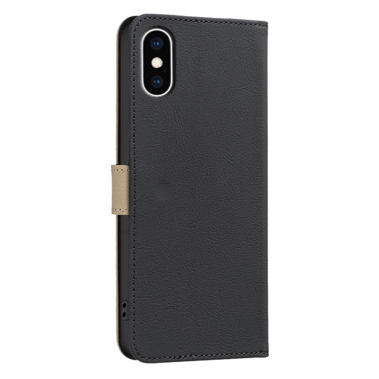 Splicing Color Hollow Flower Pattern RFID Leather Phone Case, For iPhone XS Max, For iPhone 6 Plus / 7 Plus / 8 Plus, For iPhone 6 / 7 / 8