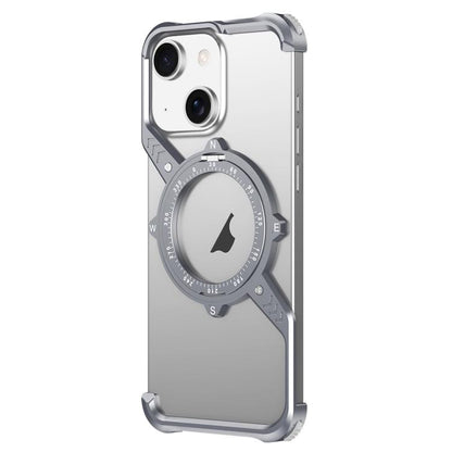 S Shaped 360 Holder Airbag Frameless Metal Phone Case, For iPhone 17e / 16e, For iPhone 16 Pro Max, For iPhone 16 Pro, For iPhone 16 Plus, For iPhone 16, For iPhone 15 Pro Max, For iPhone 15 Pro, For iPhone 15