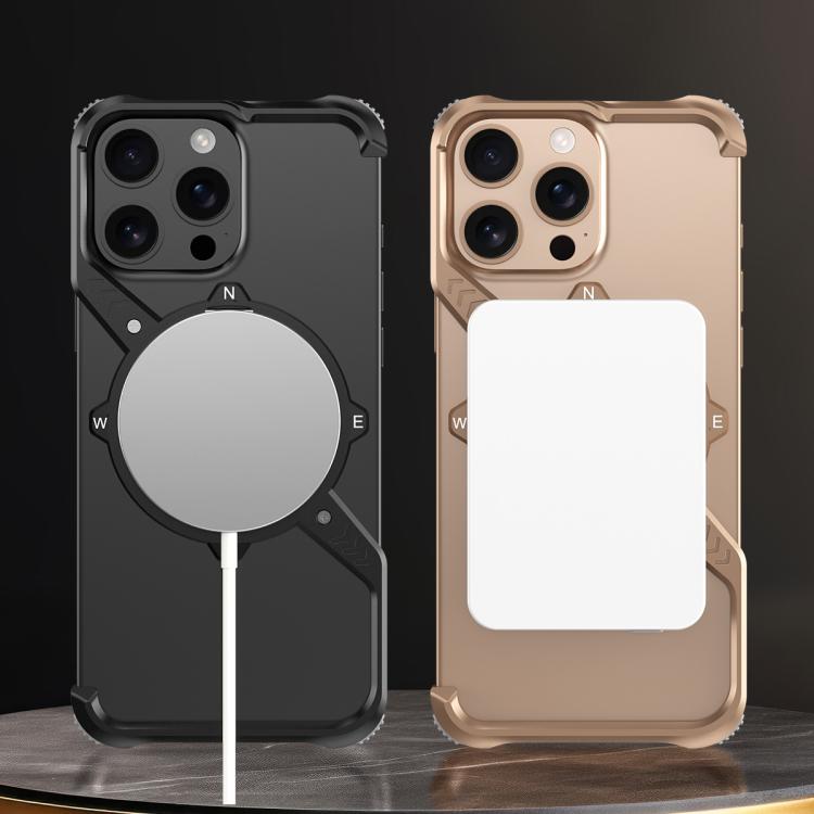 S Shaped 360 Holder Airbag Frameless MagSafe Metal Phone Case