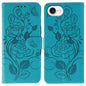 Rose Butterfly Embossed Leather Phone Case, For iPhone 18 Pro / 17 Pro, For iPhone 18 Pro Max / 17 Pro Max, For iPhone 17e / 16e, For iPhone 17