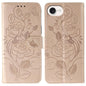 Rose Butterfly Embossed Leather Phone Case, For iPhone 18 Pro / 17 Pro, For iPhone 18 Pro Max / 17 Pro Max, For iPhone 17e / 16e, For iPhone 17