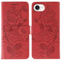 Rose Butterfly Embossed Leather Phone Case, For iPhone 18 Pro / 17 Pro, For iPhone 18 Pro Max / 17 Pro Max, For iPhone 17e / 16e, For iPhone 17