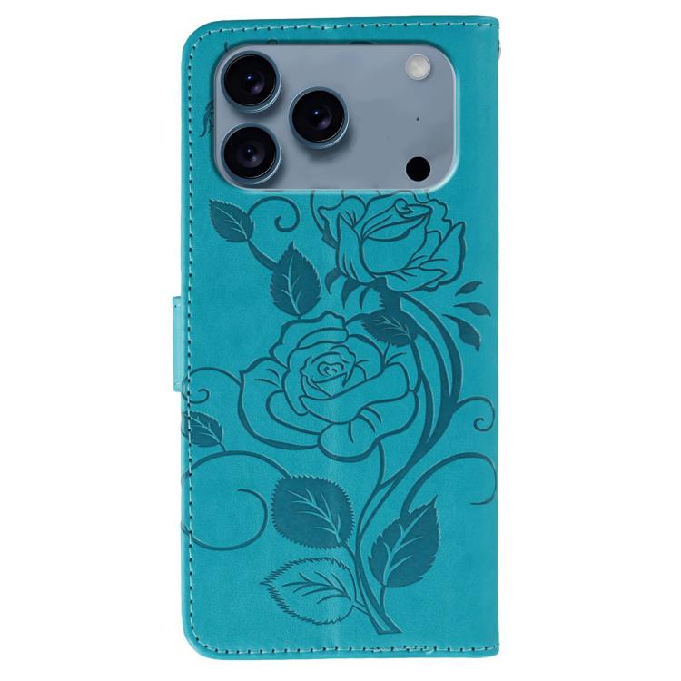 Rose Butterfly Embossed Leather Phone Case, For iPhone 18 Pro / 17 Pro, For iPhone 18 Pro Max / 17 Pro Max, For iPhone 17e / 16e, For iPhone 17