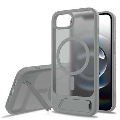 Frosted Holder PC Hybrid TPU MagSafe Phone Case, For iPhone 16e, For iPhone 16 Pro Max, For iPhone 16 Pro, For iPhone 16 Plus