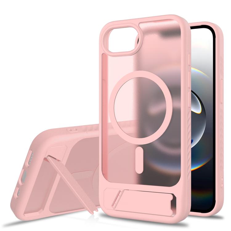 Frosted Holder PC Hybrid TPU MagSafe Phone Case, For iPhone 16e, For iPhone 16 Pro Max, For iPhone 16 Pro, For iPhone 16 Plus