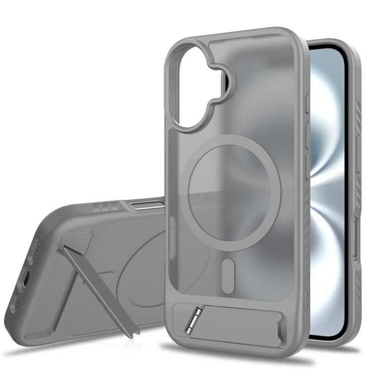 Frosted Holder PC Hybrid TPU MagSafe Phone Case, For iPhone 16, For iPhone 15 Pro Max, For iPhone 15 Pro, For iPhone 15 Plus